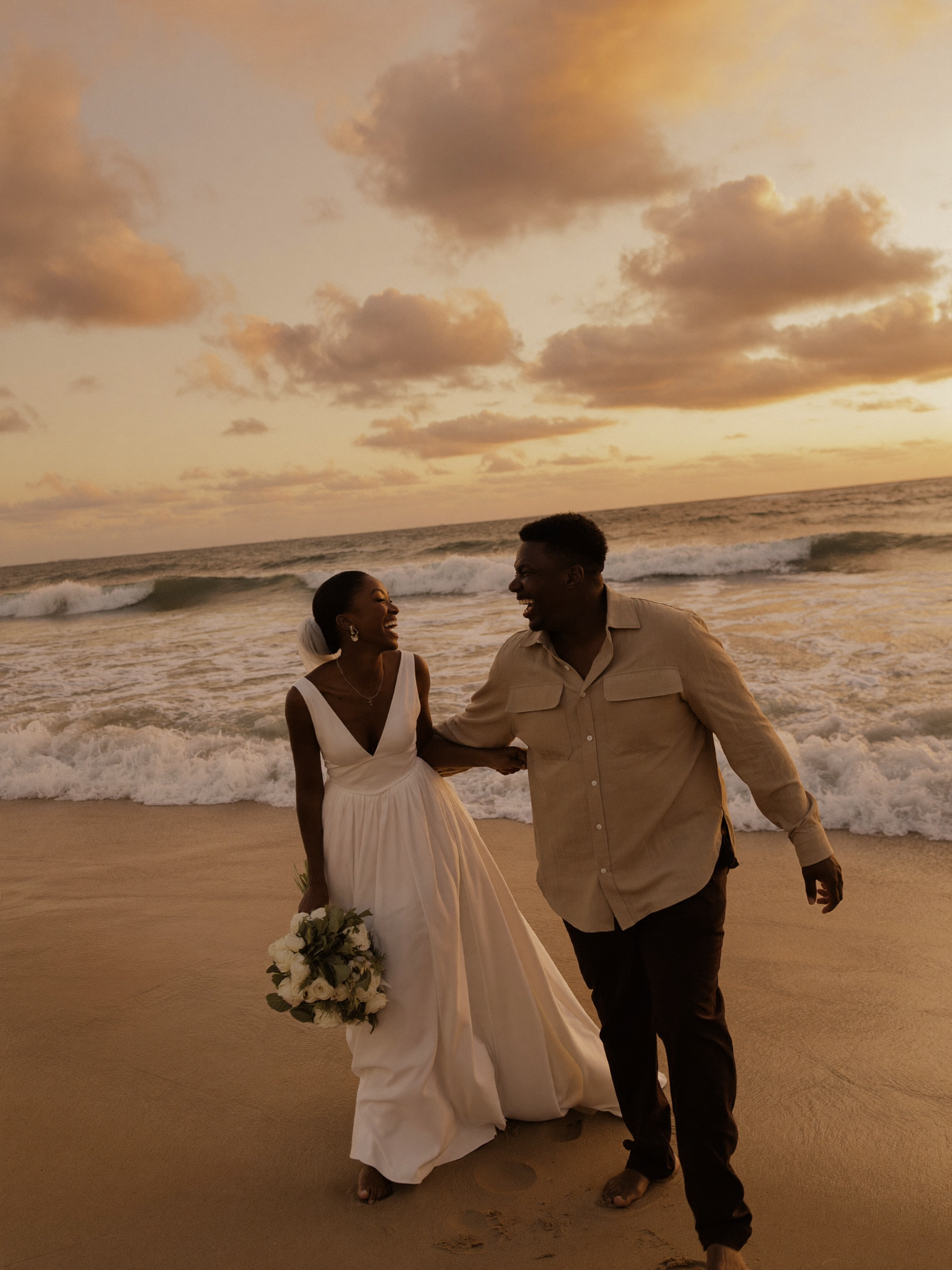 A couple on their wedding day