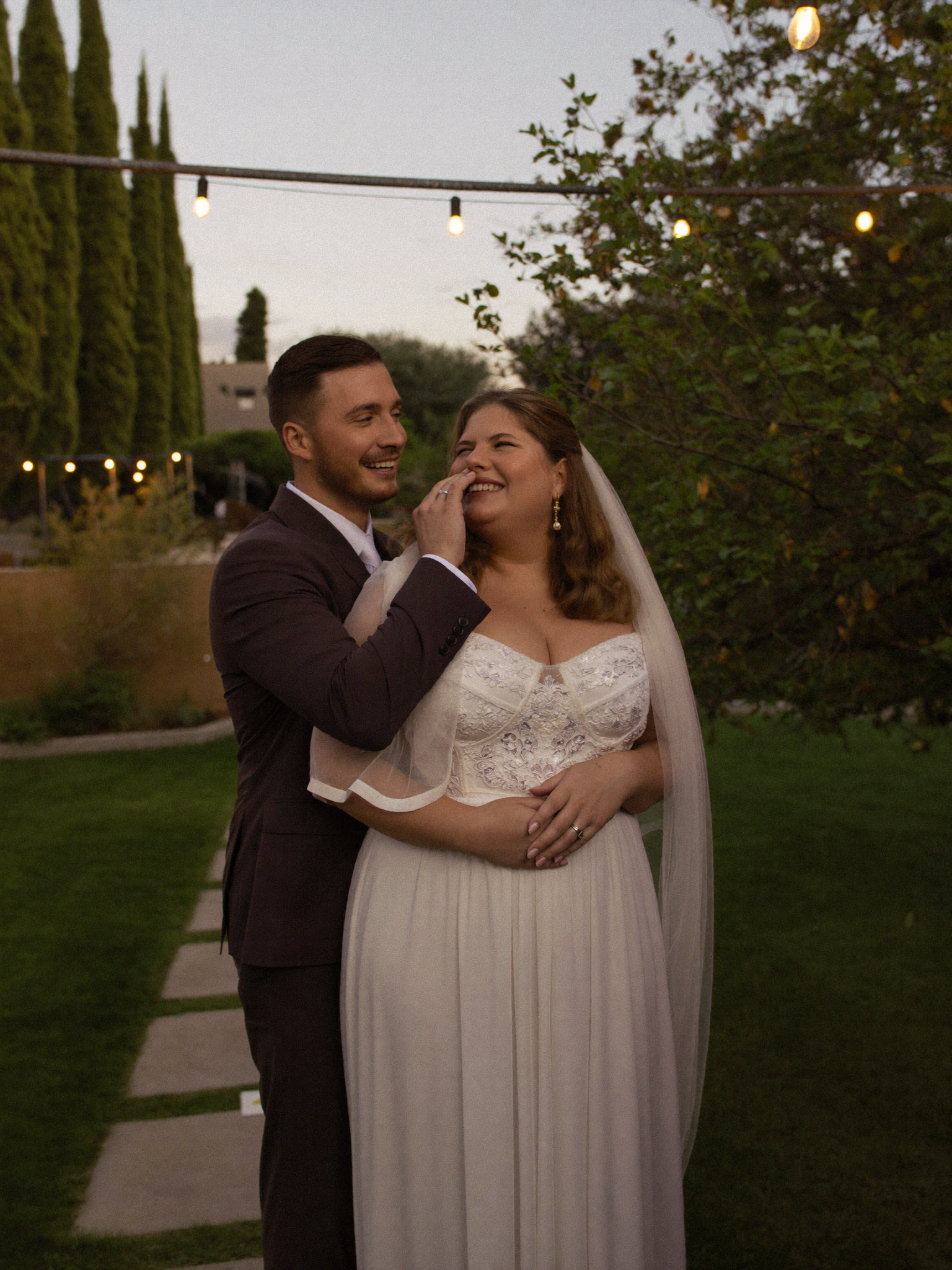 A couple on their wedding day