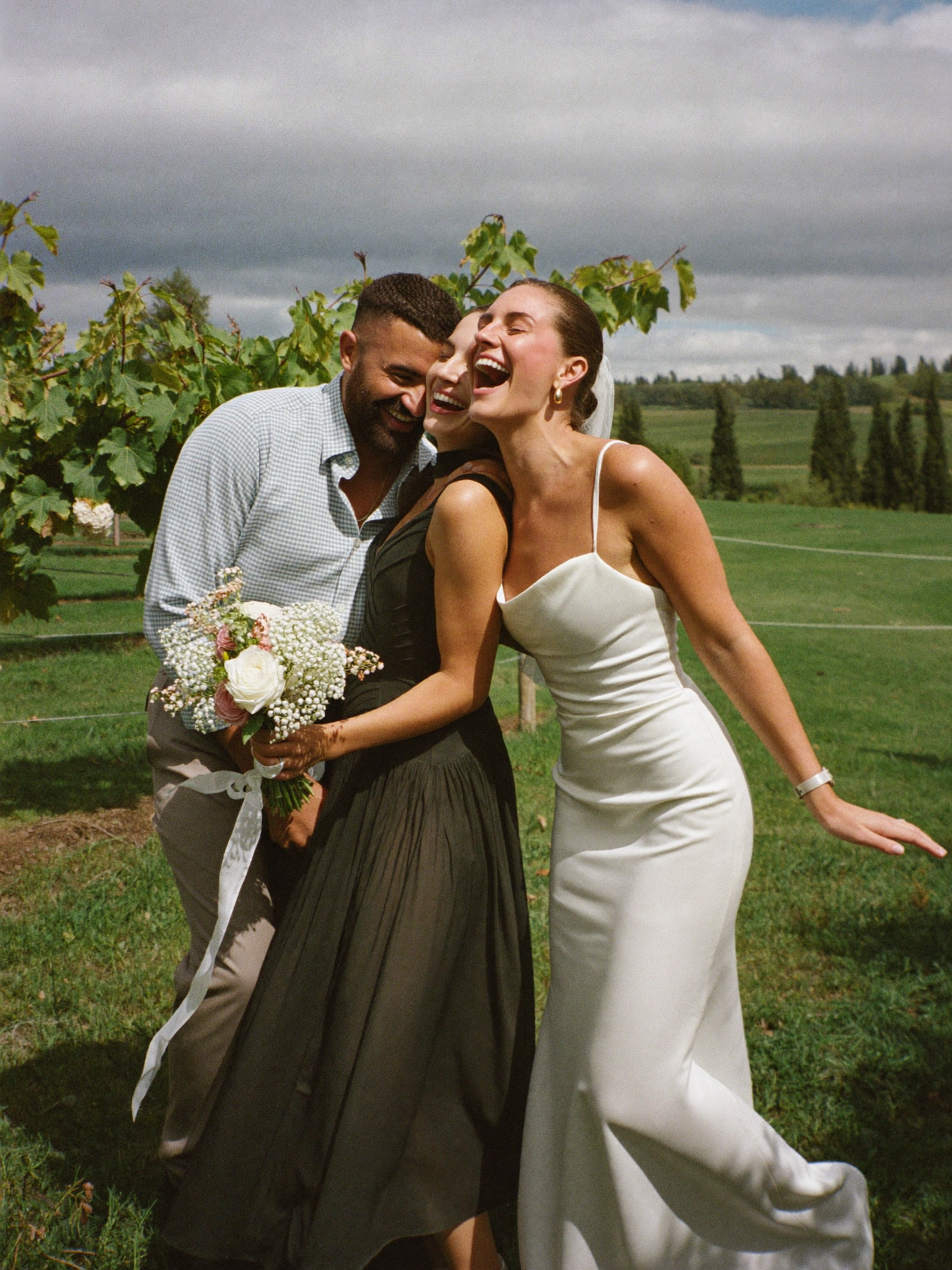 A couple on their wedding day