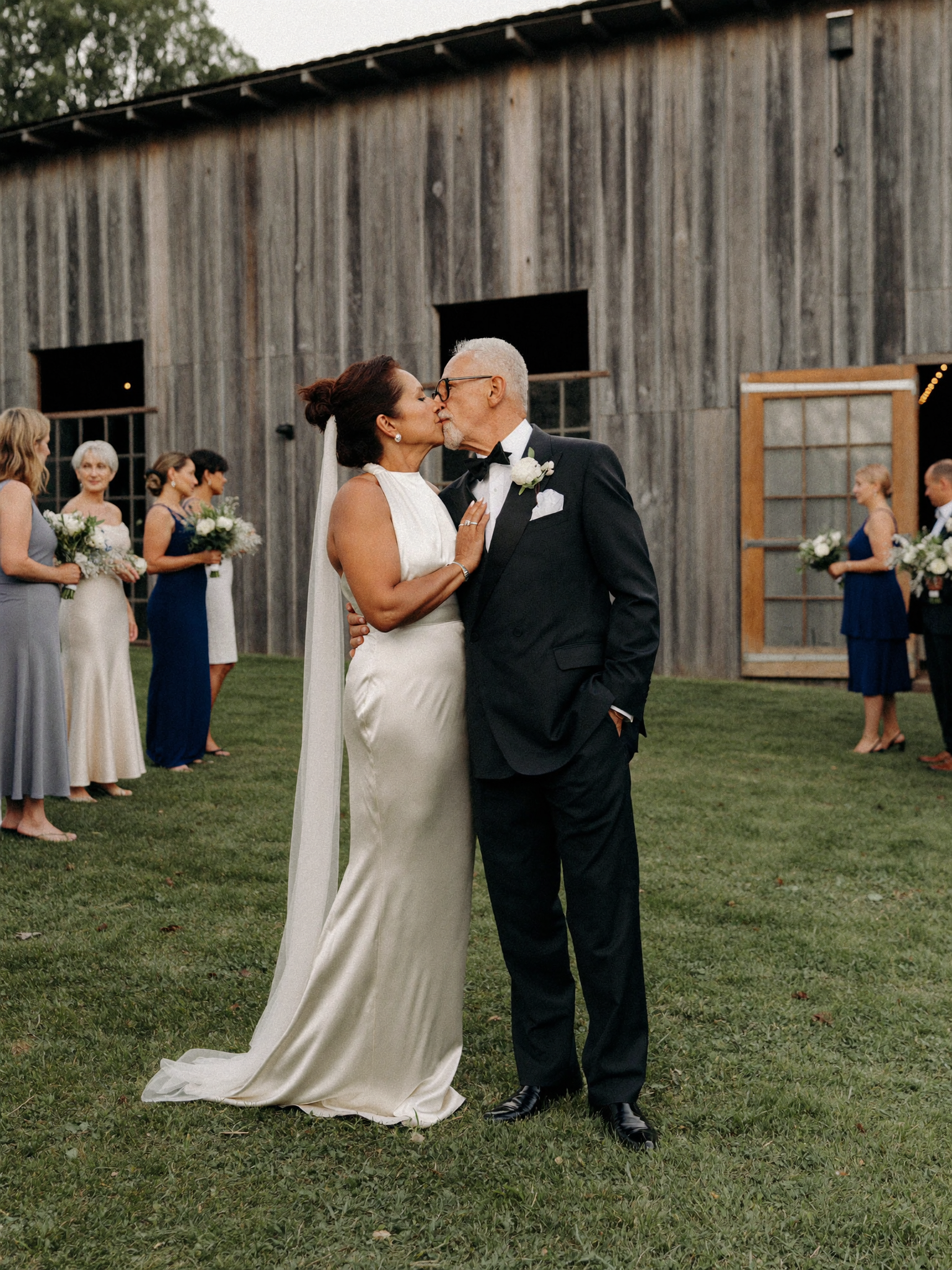 A couple on their wedding day