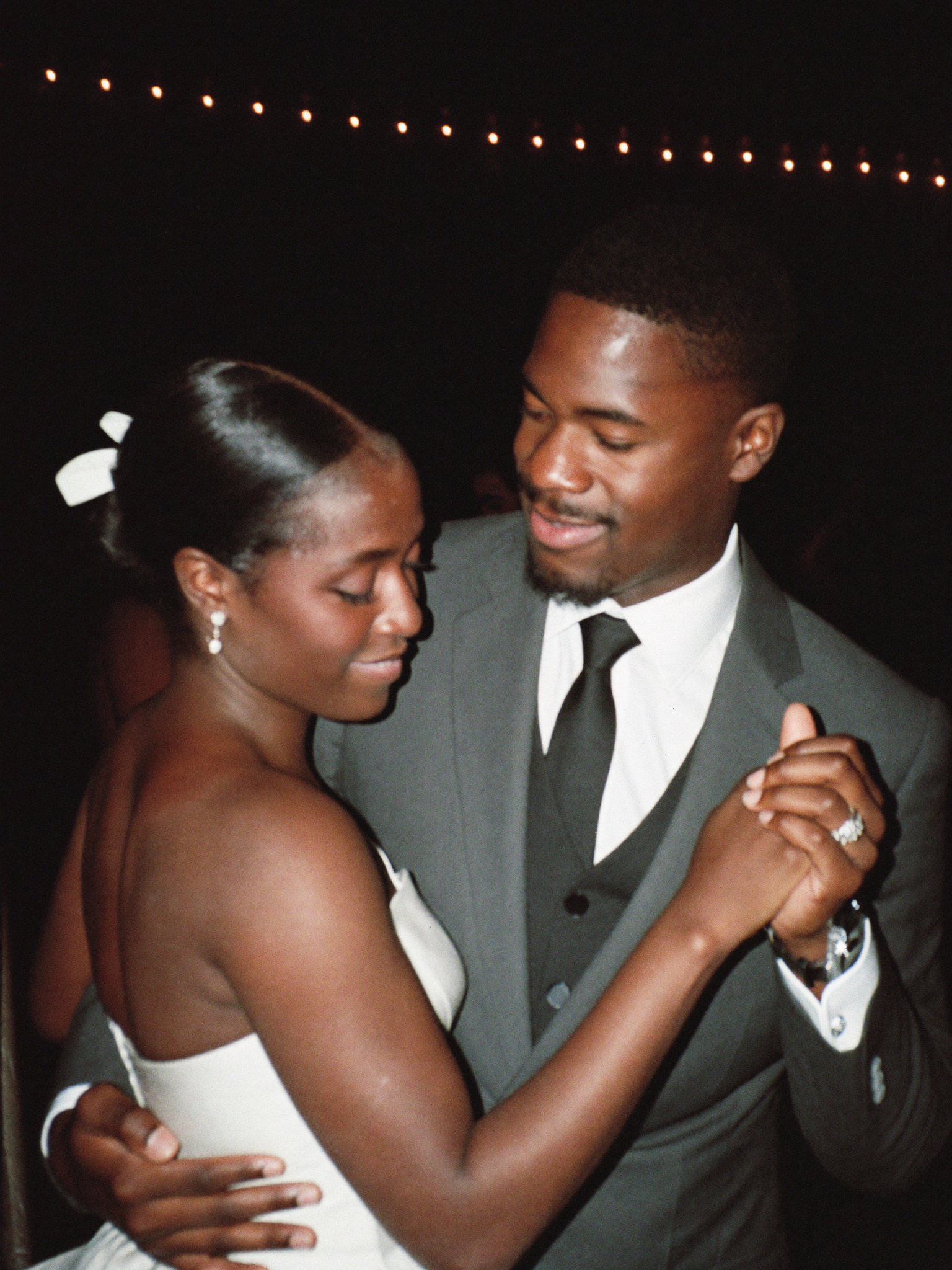 A couple on their wedding day