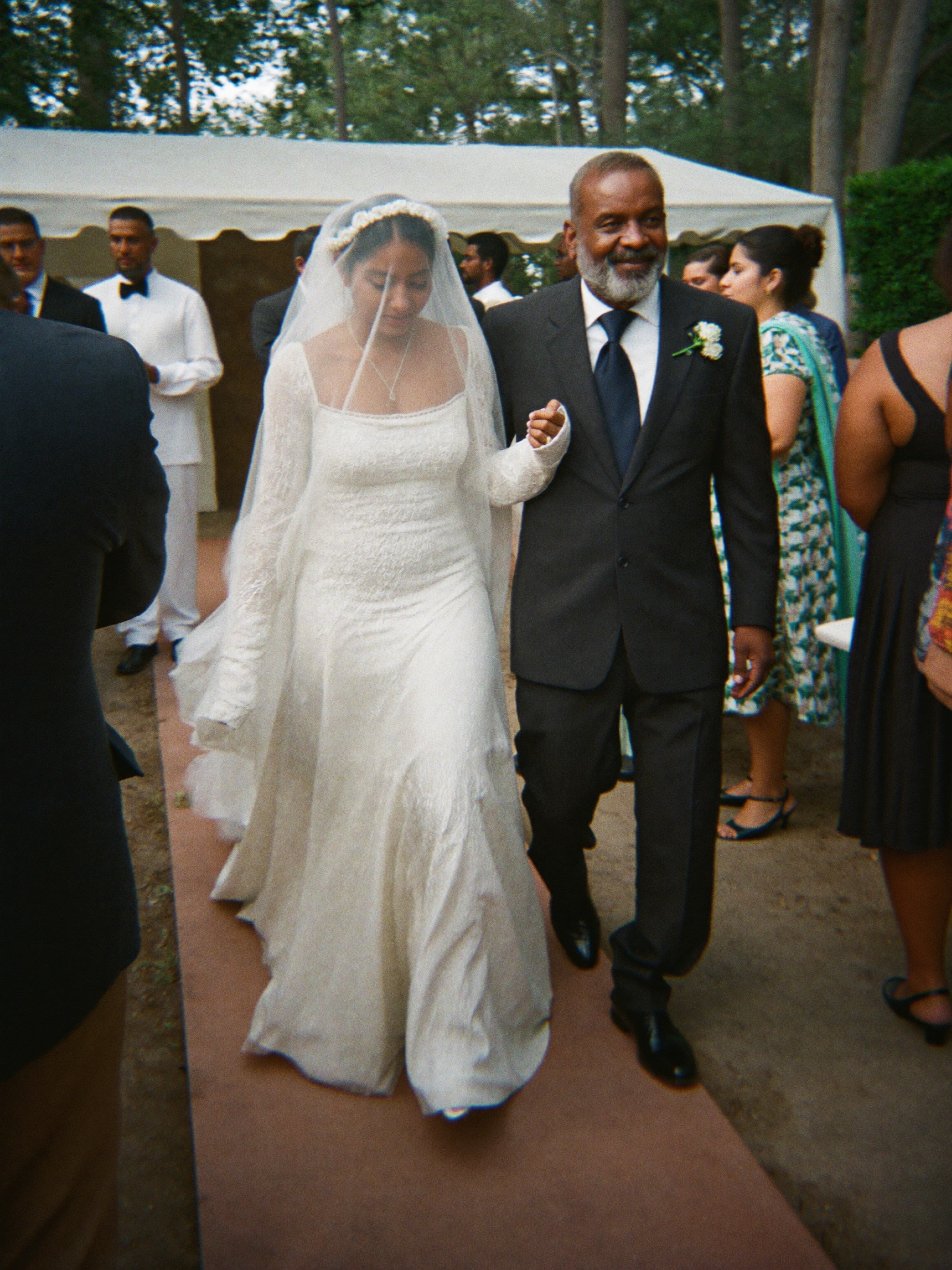 A couple on their wedding day
